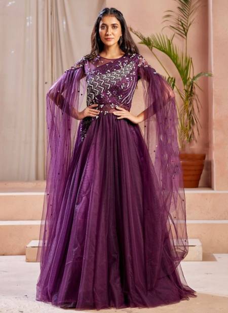 Purple Gypsy Anandam New Designer Party Wear Exclusive Net Gown Collection 2391 B